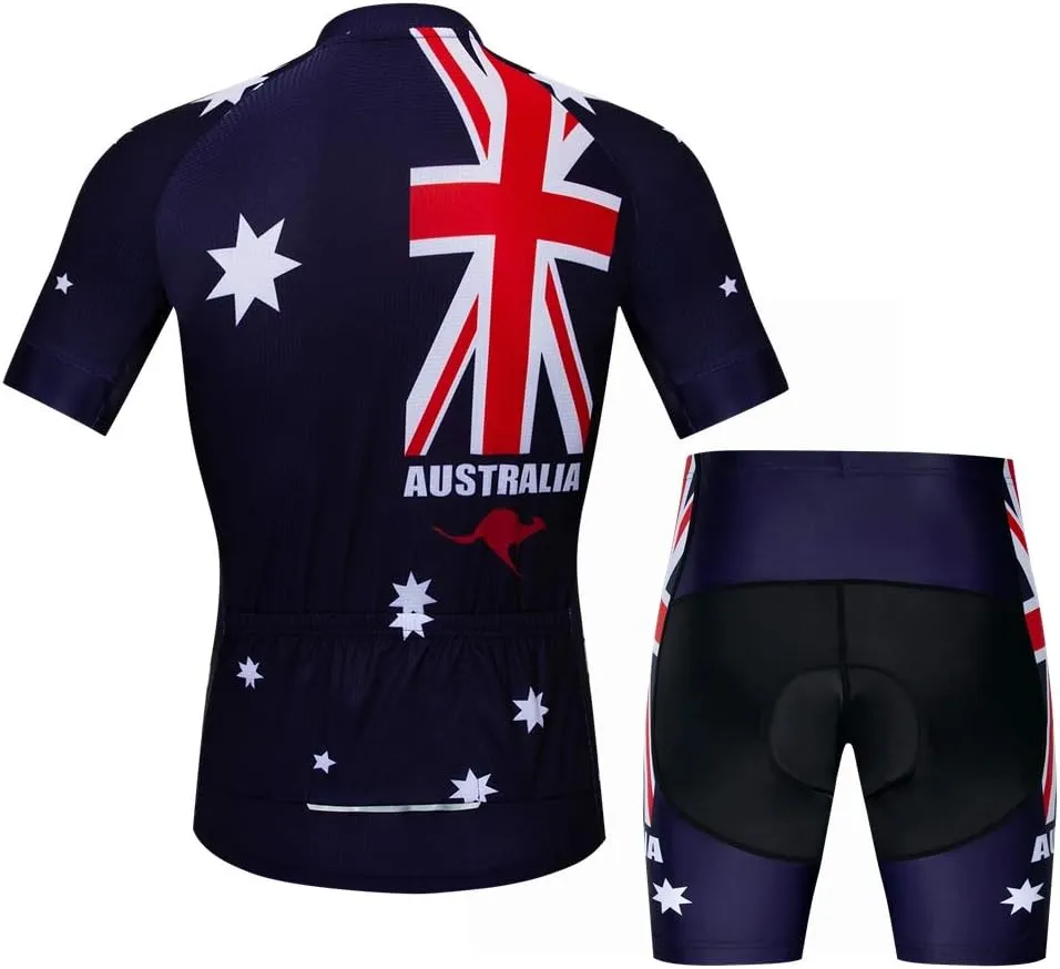 JPOJPO Cycling Jersey for Men Pro Team Bicycle Clothing MTB Bike Jerseys Shorts Set