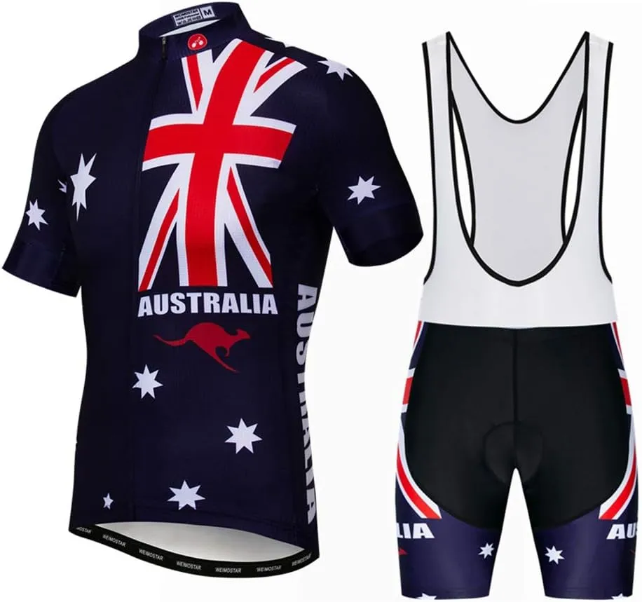 JPOJPO Cycling Jersey for Men Pro Team Bicycle Clothing MTB Bike Jerseys Shorts Set