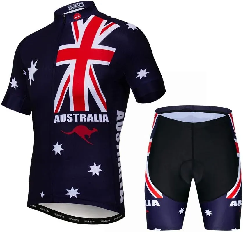 JPOJPO Cycling Jersey for Men Pro Team Bicycle Clothing MTB Bike Jerseys Shorts Set
