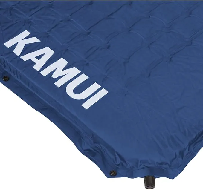 KAMUI Self Inflating Sleeping Pad - 2 Inch Thick Camping Pad Connectable with Multiple Mats for Tent and Family Camping (Blue)