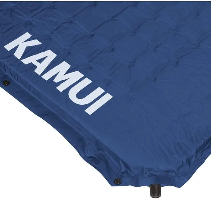 KAMUI Self Inflating Sleeping Pad - 2 Inch Thick Camping Pad Connectable with Multiple Mats for Tent and Family Camping (Blue)