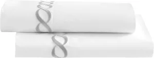 Kassatex CTB-KPC-SLV Catena Bedding Collection King Pillowcase Set Catena Bedding Collection Pillowcase Set,Silver,King