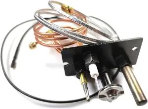 KBZ 10002264 Propane and Natural Gas Pilot Assembly - 3 Way Pilot Replacement for HHT, Majestic, Monessen, Temco, Vermont Castings Fireplace, Fryer with 750mV Thermopile