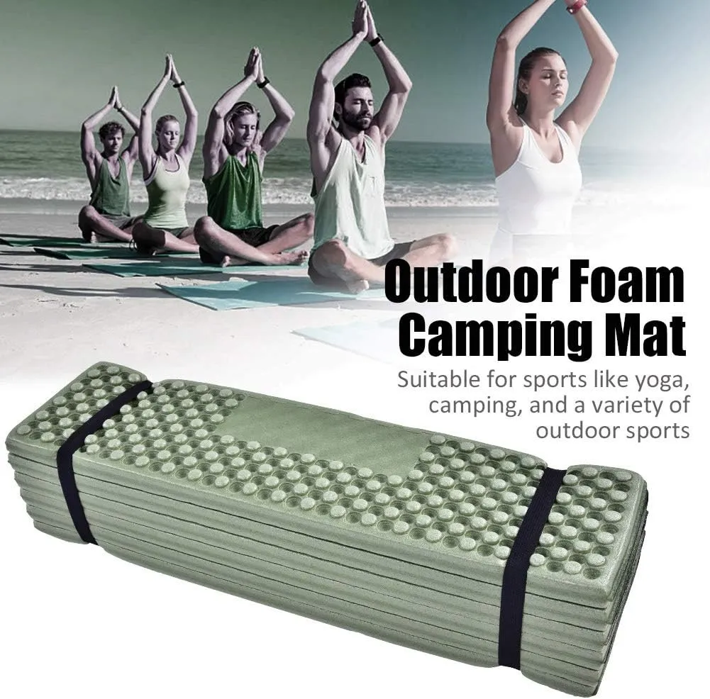 Keenso Folding Sleeping Pad, Outdoor Ultralight Foldable Beach Mats Camping Tent Sleeping Pad Waterproof Mattress for Yoga, Camping, Picnic