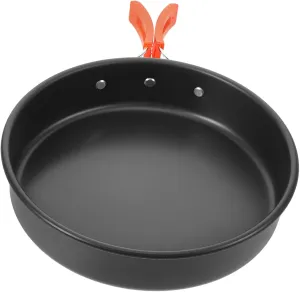 KESYOO Outdoor Camping Cooking Pot Nonstick Aluminum Alloy Frying Pan Portable Cookware for Camping Backpacking and Picnics Essential Camping Utensil