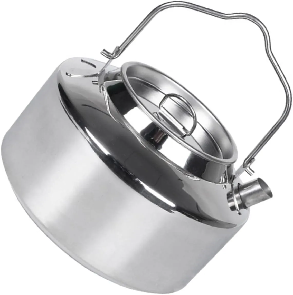 KICHOUSE Camping Accessory Wear-Resistant Stainless Steel Stovetop Kettle Kitchen Water Kettle for Tea Making and Cooking