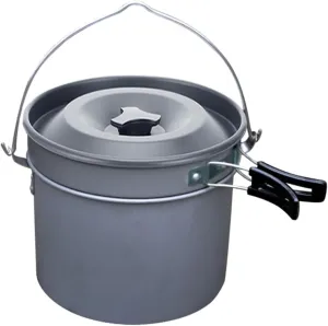 KICHOUSE Camping Cookware Set Lightweight Portable Pot for 5-6 People Non-Stick Pot Griddle