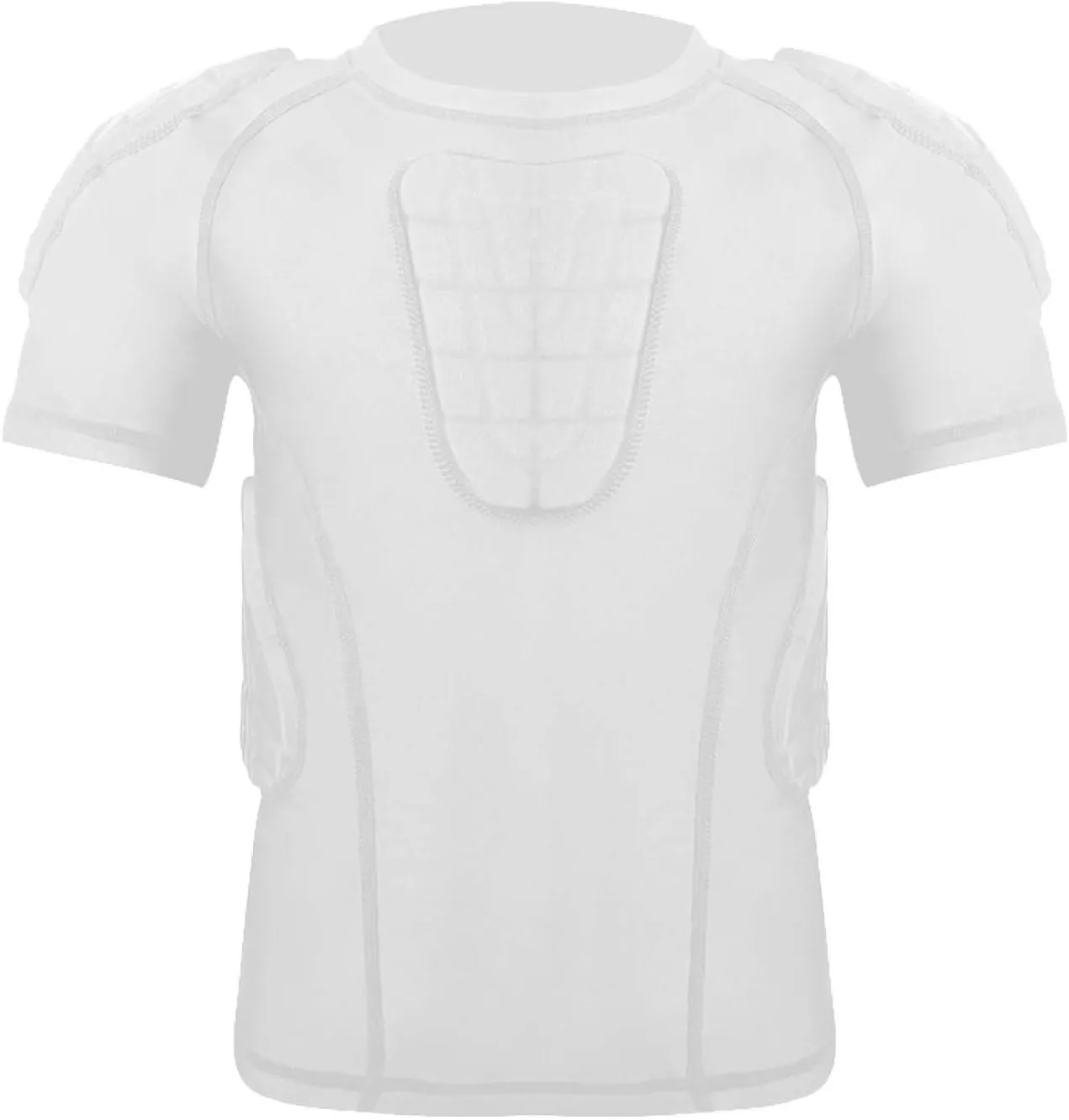 Kids Boys Football Padded Shirt Chest Protector Football Rib Protectors 6-Pads Baseball Basketball Heart Guard Protective Shirt