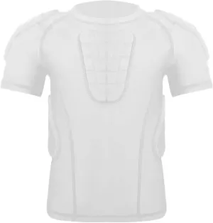 Kids Boys Football Padded Shirt Chest Protector Football Rib Protectors 6-Pads Baseball Basketball Heart Guard Protective Shirt
