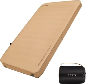 KingCamp Luxury 3D Insulated Double Self Inflating Camping Sleeping Pad, Portable Large Thick Self Inflatable Foam Air Mattress