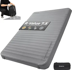 KingCamp PREMIUM Double 7.5 cm Thick Self-Inflating Camping Mattress