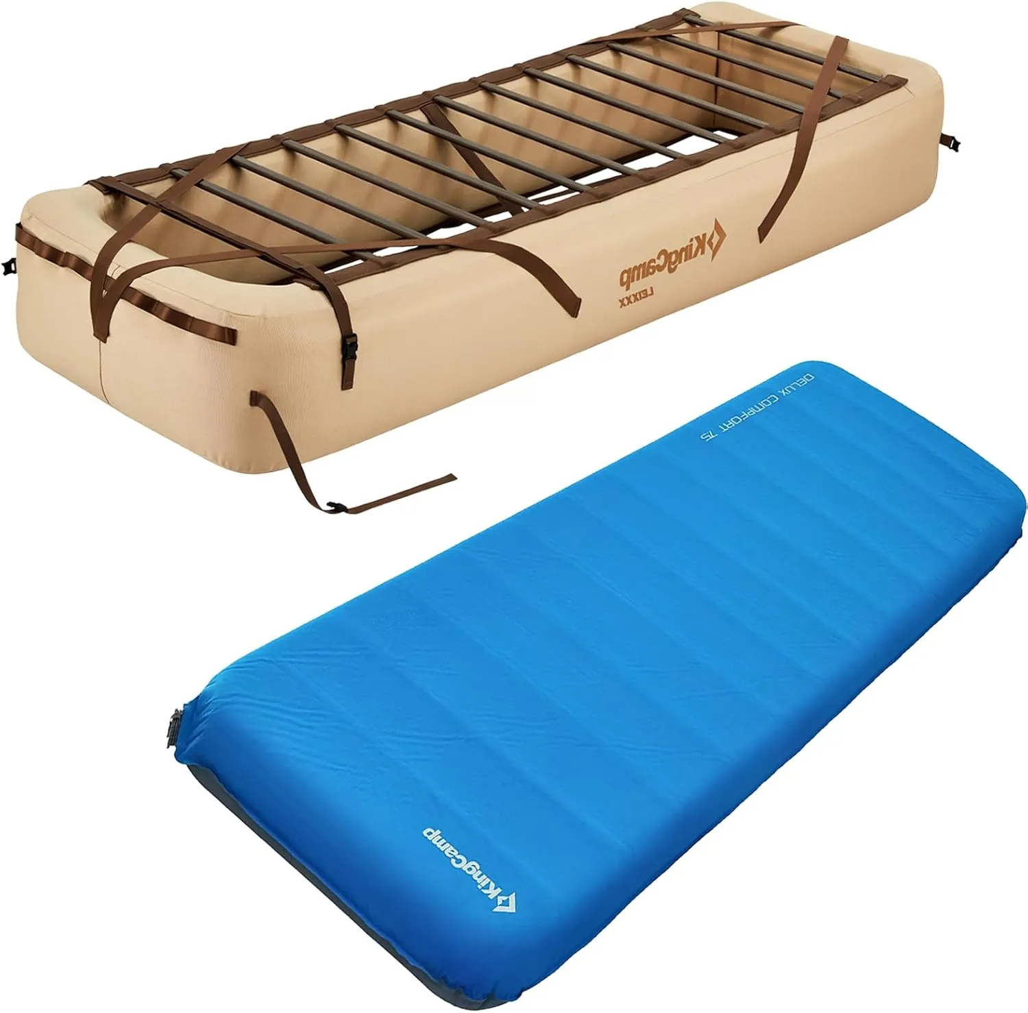 KingCamp Ultimate Camping Comfort Bundle Inflatable Air Mattress and Self-Inflating Camping Pad - Experience Superior Sleep Outdoors