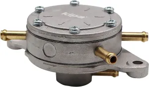 KIPA Gas Fuel Pump For Dual-Carb Systems Outlaw Kart 35L/Hr Flow Rate Snowmobile Double Outlet Round Bracket Mount Replace For Mikuni Part # DF52-176 42-5310 14-2221