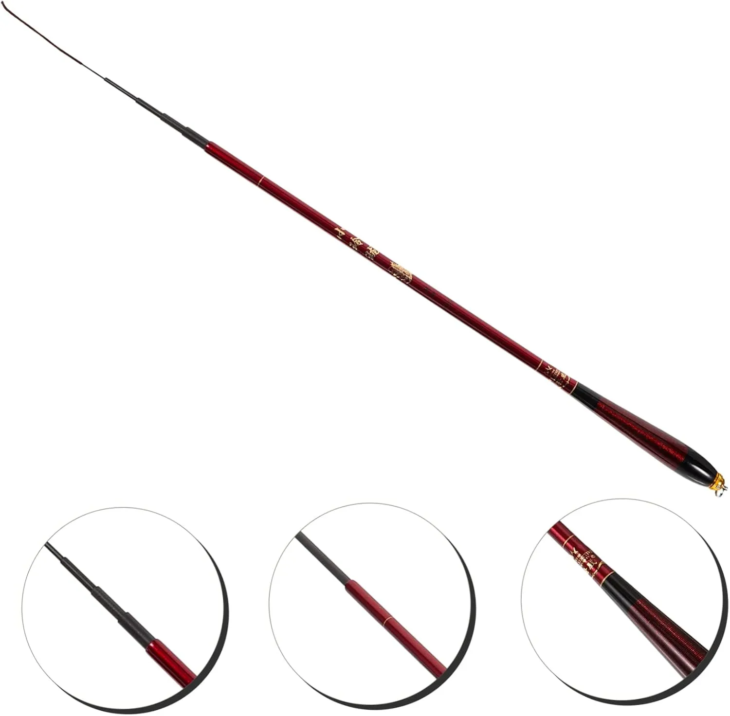 Kisangel Portable Fishing Rod Bass Ultra Telescopic Fishing Pole Telescoping Mini Fishing Rod Travel Rod Fishing
