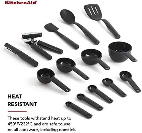 KitchenAid Universal Tool and Gadget Set, 14 Piece, Black