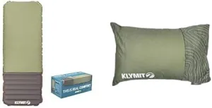 Klymit Klymaloft Extra Plush Inflatable Sleeping Pad   Drift Camping Pillow