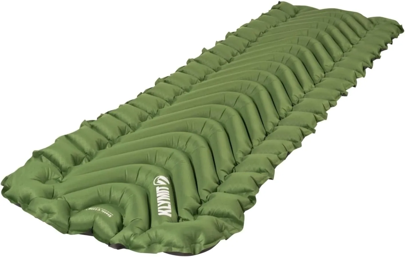Klymit Static V Long Inflatable Sleeping Pad for Camping, Lightweight Hiking and Backpacking Air Bed For Tall Campers, 2.5 Inch Thick, Green