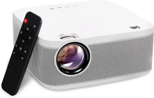 KODAK FLIK X10 Full HD Multimedia Projector | Mini Portable Compact Home Theater System with Remote Control, Native 1080p Video Projection & HDMI Cable | Watch Movies from iPhone, Laptop & More