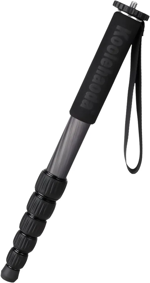 Koolehaoda Carbon Fiber Monopod, 6-Section Portable Compact Camera Monopod Unipod Stick. Max Load 22lbs/10kg - MP286C