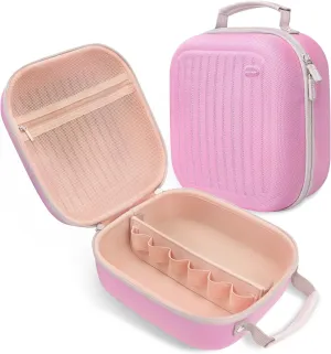 Krypthos Toiletry Bag Travel Bag for Women, Large Wide-open Water-resistant Cosmetic Bag Portable Organizer Shampoo, Conditioner, Brushes Set and Makeup Accessories (Pink)
