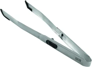 Kuhn Rikon Stainless Steel SoftEdge Locking Tweezer Tongs with Silicone Edge, Black