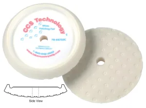 Lake Country White Curved Edge Foam Polishing CCS 7.5in 78-64750C