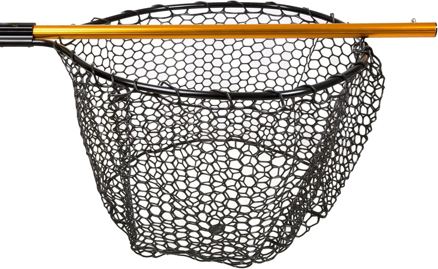Landing Fish Net - Angler Tool with Clear Rubber Mesh Netting and Wooden Handle - Fly Fishing Equipment for Catch and Release by Wakeman