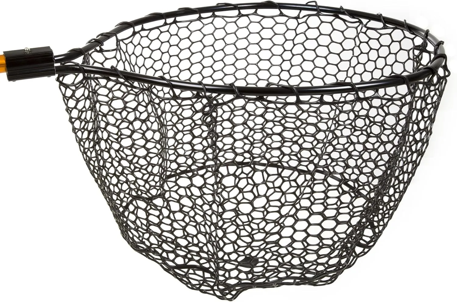 Landing Fish Net - Angler Tool with Clear Rubber Mesh Netting and Wooden Handle - Fly Fishing Equipment for Catch and Release by Wakeman