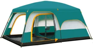 Large Camping Tent Travel Double-Layer Tent Waterproof Family Camping Tent Outdoor Camping Tent 6/8/10/12(Size:30 * 210 * 185cm)