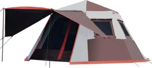 Large Camping Tents Automatic with Porch,4-6 Man Person Instant Tent Pop Up Ultralight Dome Family Tent 4 Seasons Waterproof Windproof Outdoor Camping Tent with Removable Outer Tarpaulin