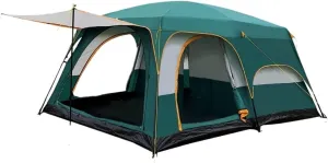 Large Tent Outdoor Thickened Windproof and Rainproof Two-Room and One-Living Room Camping Equipment Supplies Picnic Camping Portable