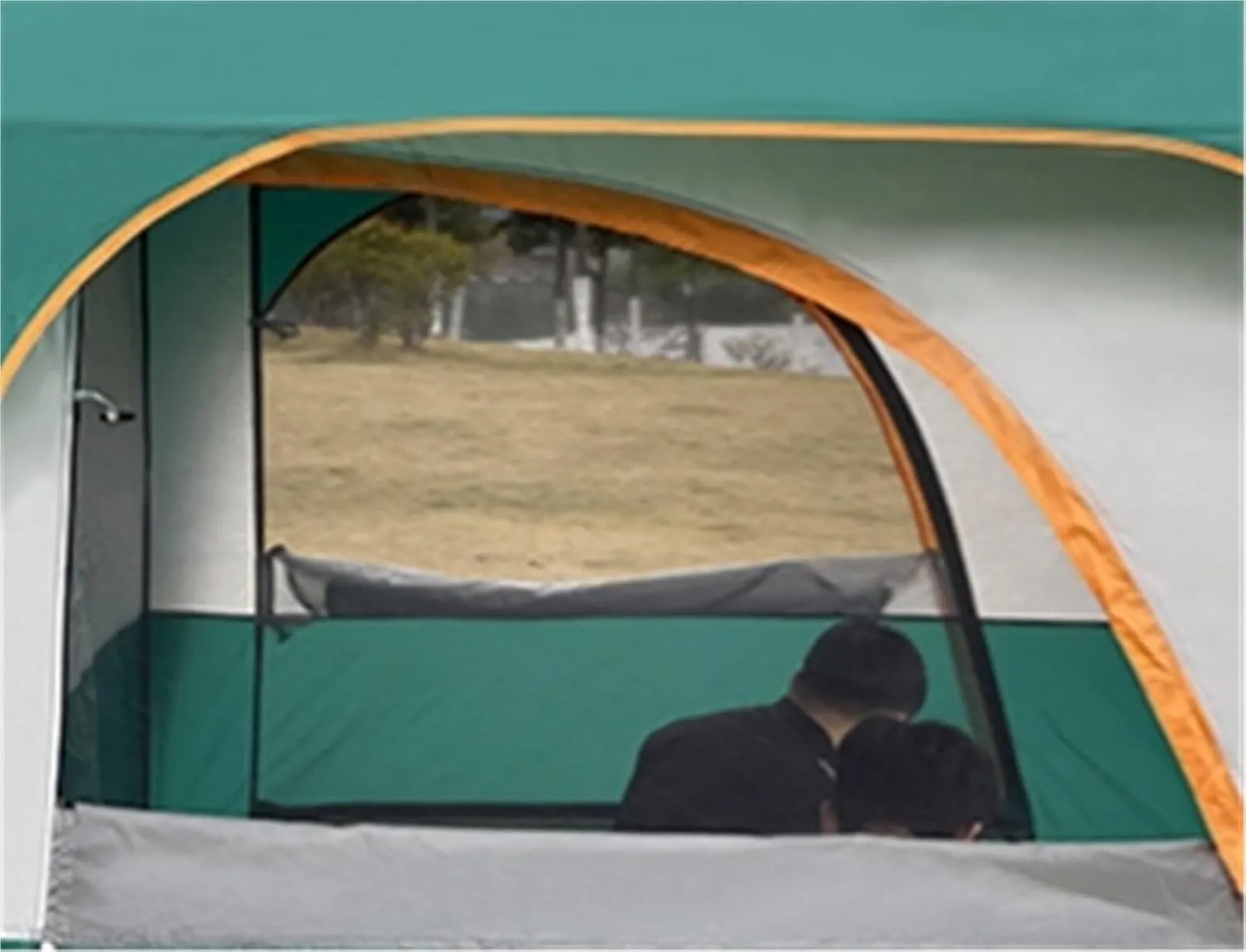Large Tent Outdoor Thickened Windproof and Rainproof Two-Room and One-Living Room Camping Equipment Supplies Picnic Camping Portable