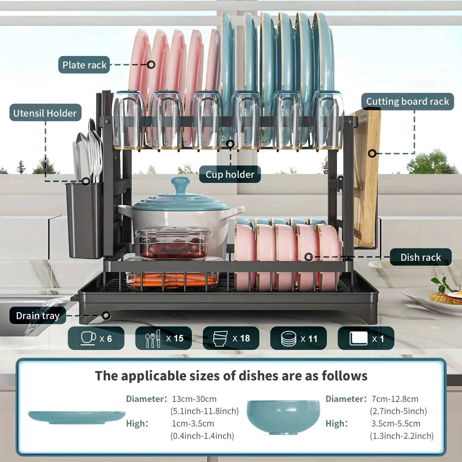 Large variety Rack Drying Large Kitchen End-to-end encryption