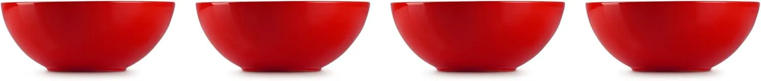 Le Creuset Stoneware Set of 4 Soup Bowls, 22 oz. (6.25") each, Cerise