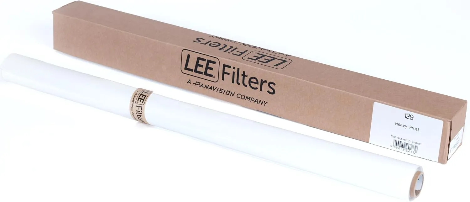 LEE Filters 129 Heavy Frost Compact Roll - 2ft Wide Polyester Lighting Gel for a Strong Diffusion That Eliminates Nearly All Shadows - Made in The UK
