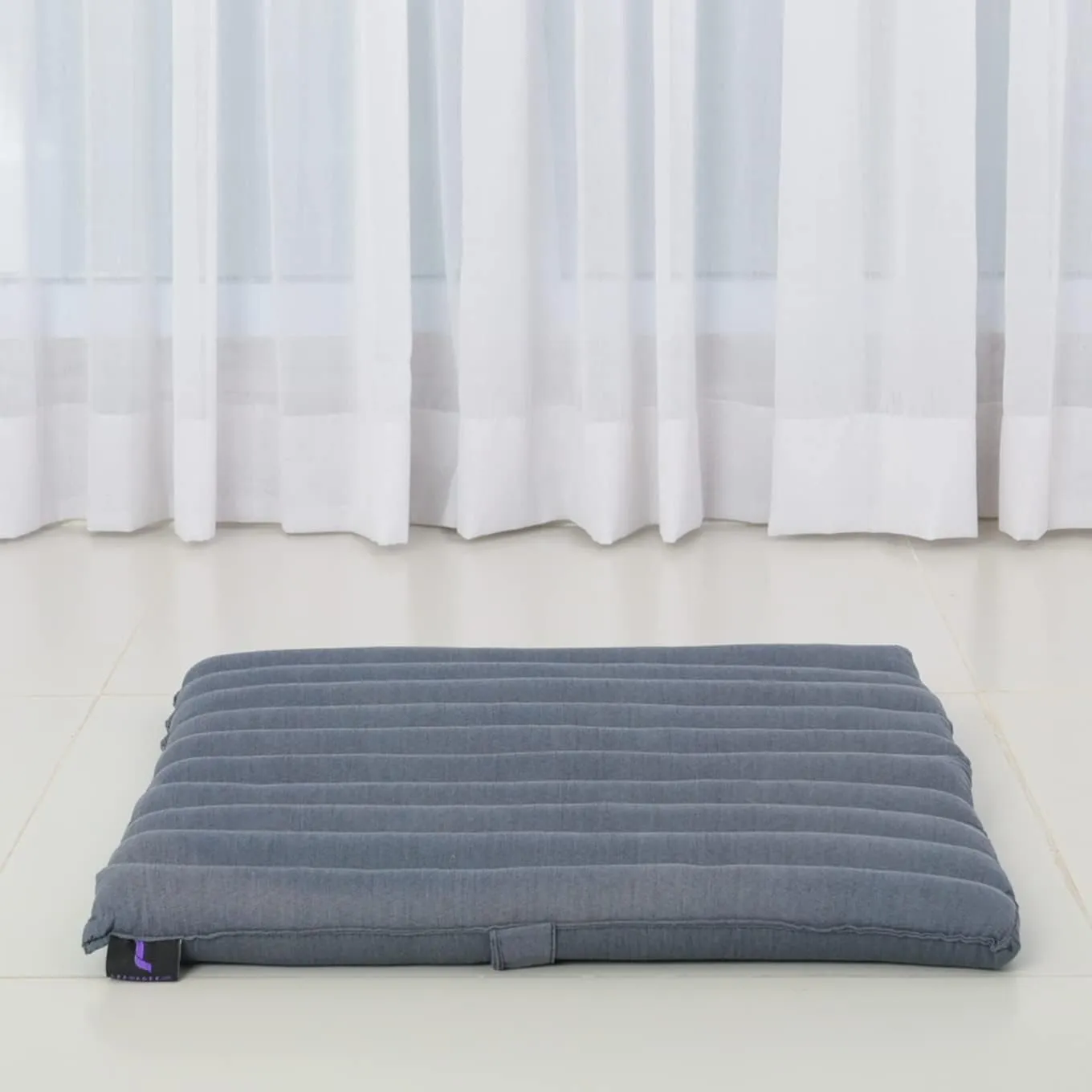 Leewadee Meditation Cushion Set – 1 Small Zafu Yoga Pillow and 1 Small Roll-Up Zabuton Mat Filled with Kapok