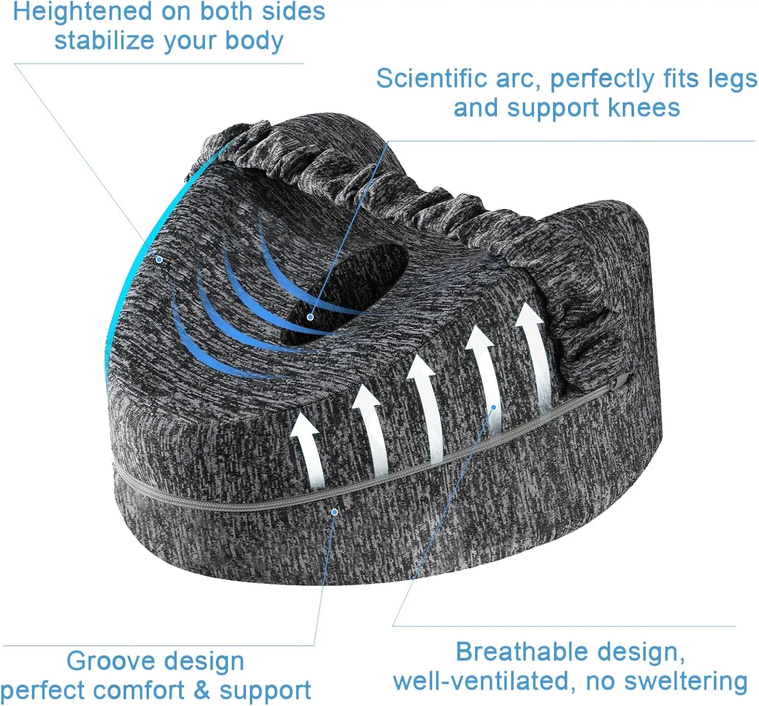 Leg Pillow, Knee Pillow for Side Sleepers, Leg Pillows for Sleeping, Knee Cushion for Sleeping,Suitable for Relieving Leg, Back, Knee Pain