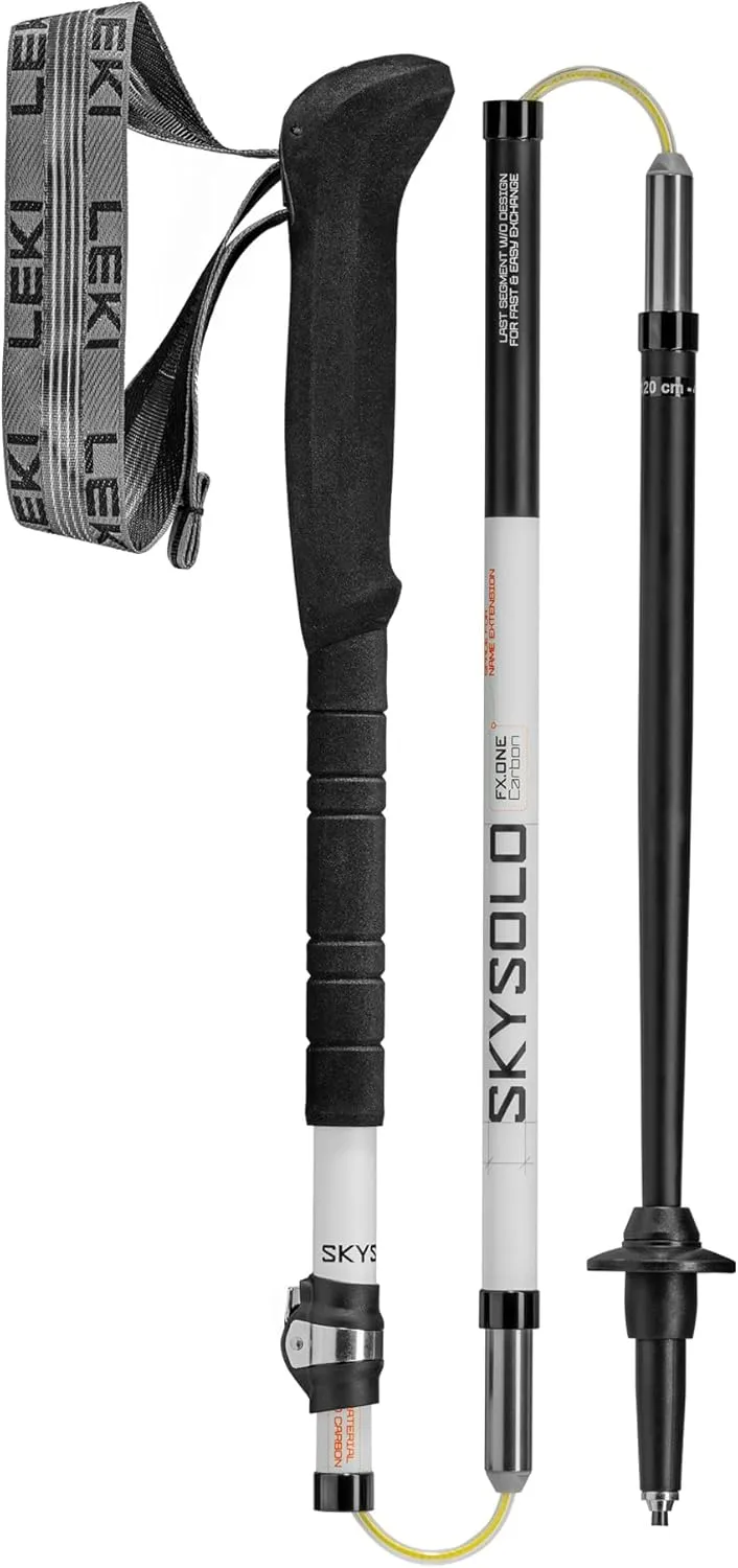 LEKI Skysolo FX.One Carbon Collapsible Lightweight Walking Poles for Thru-Hiking, Fast-Packing, & Mountaineering