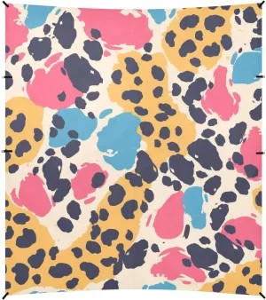Leopard Print Pattern A Seamless Repeating Pattern Design A Flat Vector Graphic Simple and Minima Beach Cabana Tent UPF50  Protection Water-Resistant Portable Sunshade with Sandbags & Sand