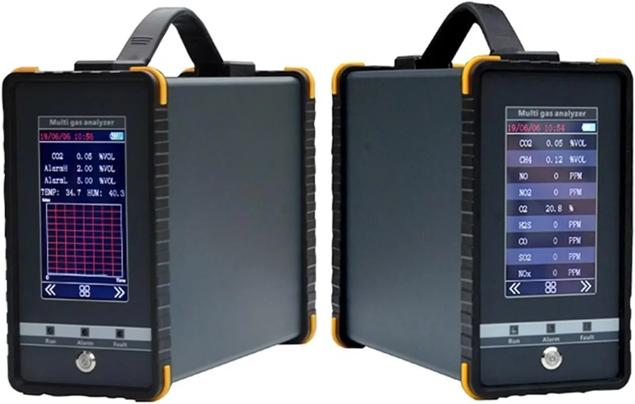 LIAMOS S360 Portable Air Gas Analyzer with Cooling Probe High Temperature and Humidity Measurement Function,Precise Leak Locating(O2: (0-25)%VOL (0-30)%VOL)