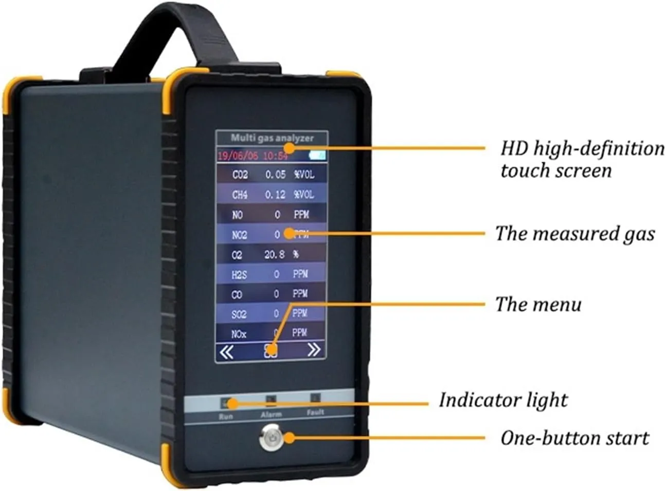 LIAMOS S360 Portable Air Gas Analyzer with Cooling Probe High Temperature and Humidity Measurement Function,Precise Leak Locating(O2: (0-25)%VOL (0-30)%VOL)