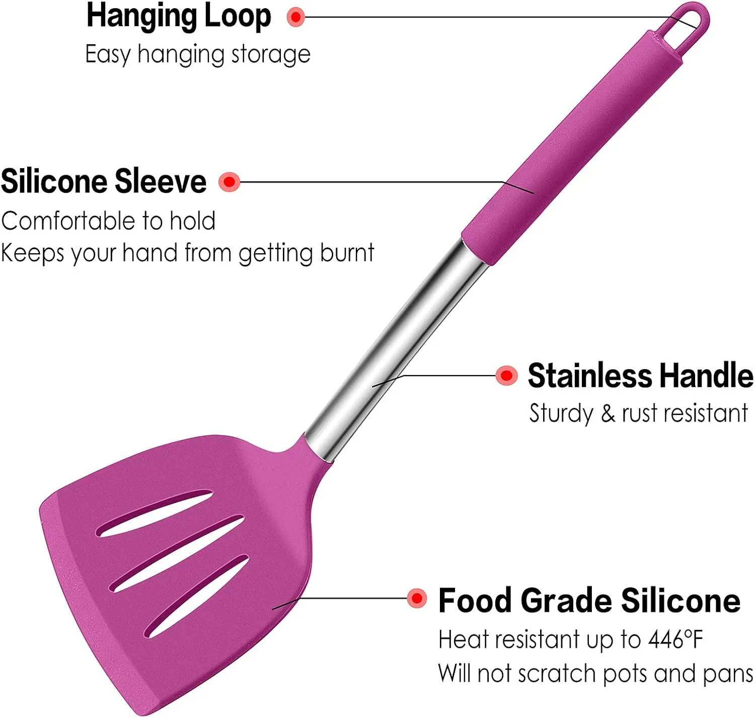 LIANYU 15-Piece Kitchen Cooking Utensils Set with Holder, Silicone Kitchen Tools Stainless Steel Handle, Slotted Spatula Spoon Turner Tong Whisk Brush for Cooking, Colorful