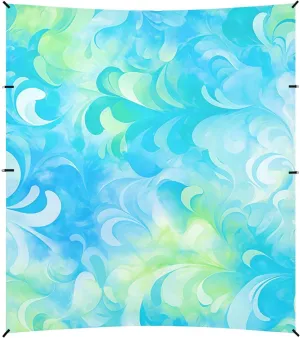 Lightseagreen Tie-dye Background Vibrant Colors and Swirling Patterns Tie-dye Beach Cabana Tent UPF50 Easy Setup Outdoor Sun Shade with Carrying Bag for Family Travel