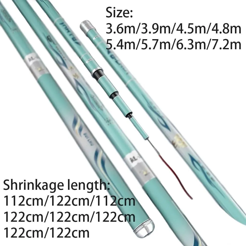 Lightweight Telescopic Fishing Rod for Freshwater, Carp & Table Fishing - Carbon Fiber Pole