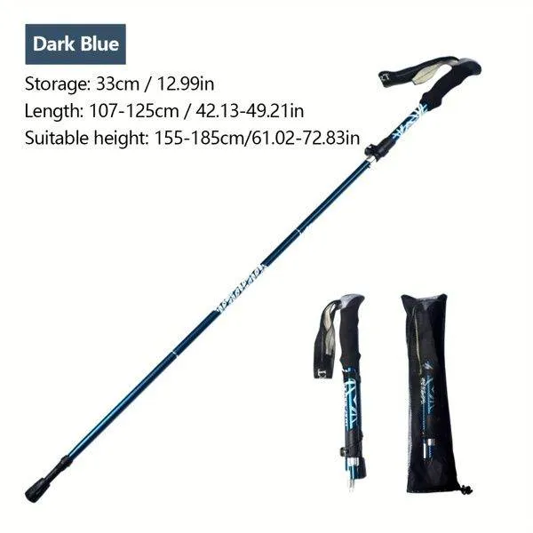 Lightweight Trekking Customizable Dark Collapsible Poles Satisfaction guarantee in Blue