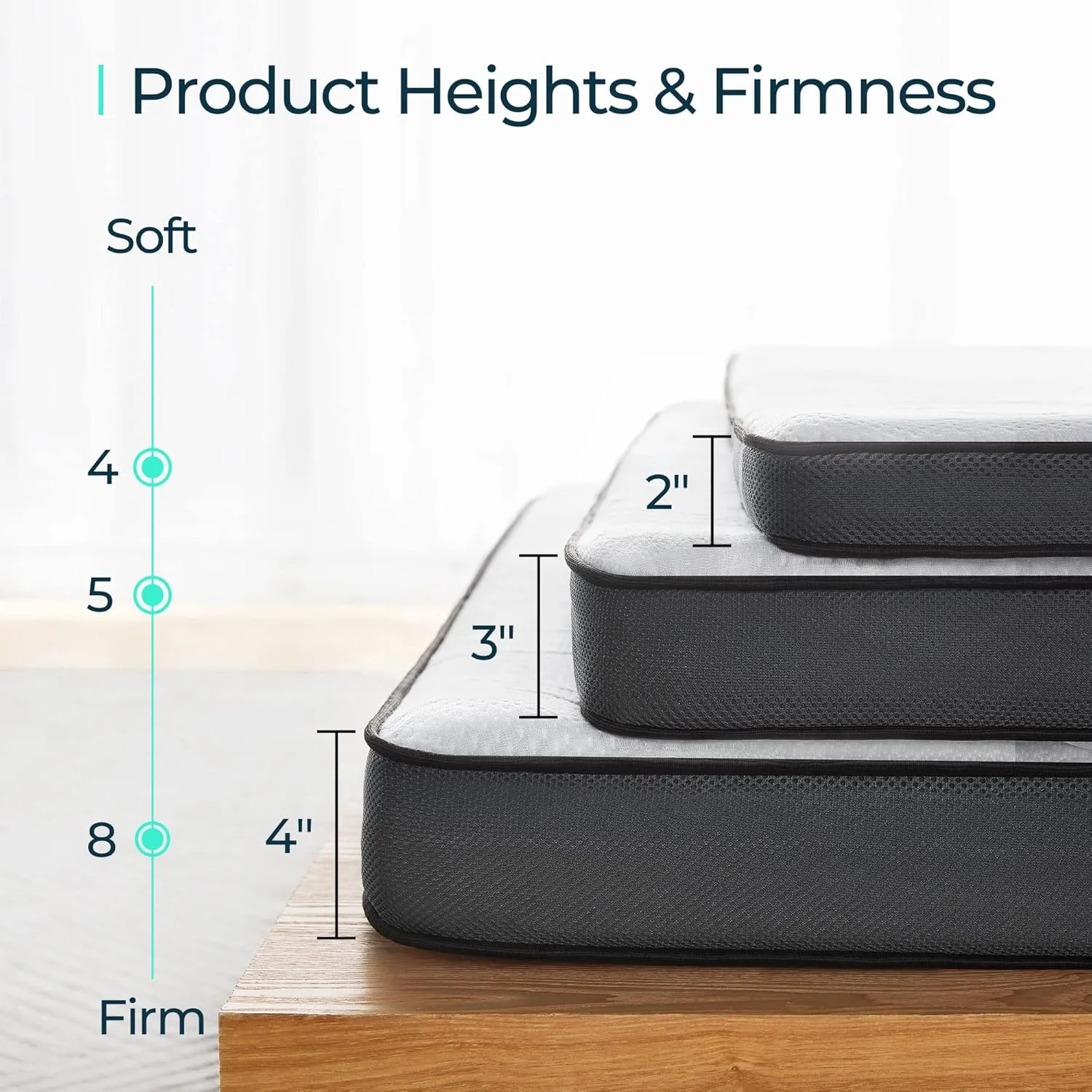 LINSY LIVING Twin Mattresses Toppers 3 Inches, Gel Memory Foam Mattress Topper, Cooling Mattress Topper with Ventilated Design, Removable and Washable Cover, No-Slip Design, Bed Topper Twin Size