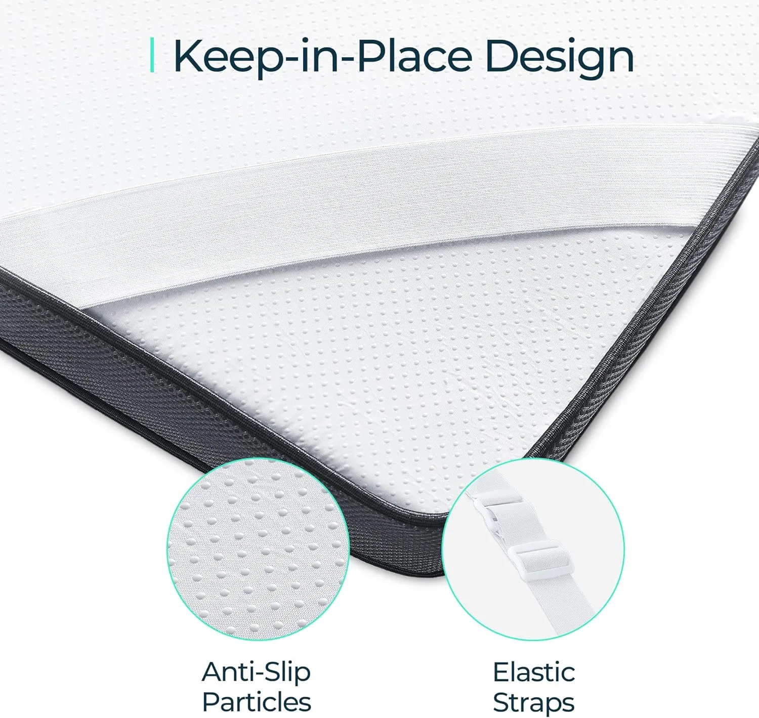 LINSY LIVING Twin Mattresses Toppers 3 Inches, Gel Memory Foam Mattress Topper, Cooling Mattress Topper with Ventilated Design, Removable and Washable Cover, No-Slip Design, Bed Topper Twin Size