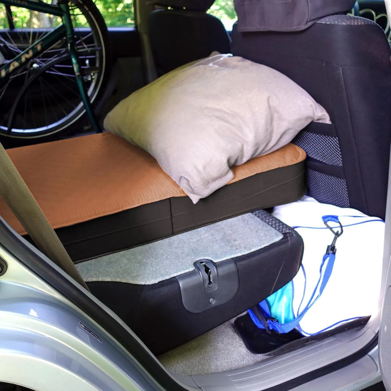 LOSTHORIZON Air & Foam Camping Mattress, Self-Inflating Sleeping Pad, 4.5" Thick, with Air Pump, Cot