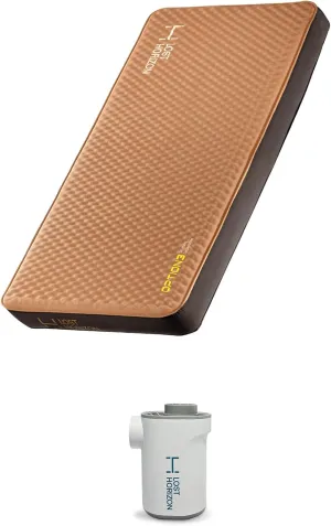 LOSTHORIZON Air & Foam Camping Mattress with Air Pump, Single