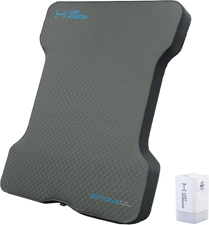 LOSTHORIZON Truck Bed Camping Air Mattress with Foam, Self Inflating Sleeping Pad for Full Size 6-6.5FT with Air Pump, 4.5" Thick